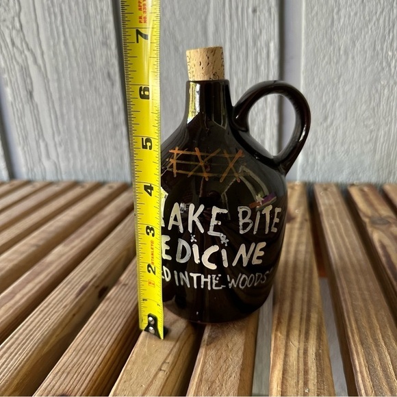 Vintage Halloween Prop Snake Bite Medicine Aged in the Woods Jar Cork Bottle - Picture 3 of 10